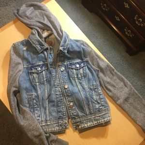 ae sweatshirt/jean jacket